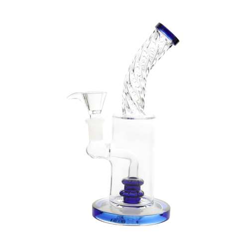 Blaue Wasserpfeife mit Trommel, 20cm