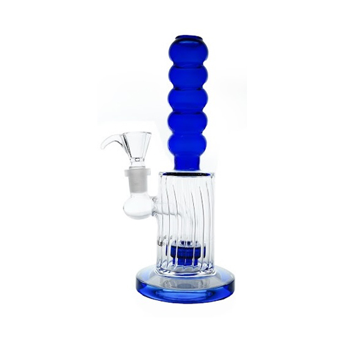 [SSC10152BL] Blue Cut Bong With Bubble Grip, 20 cm