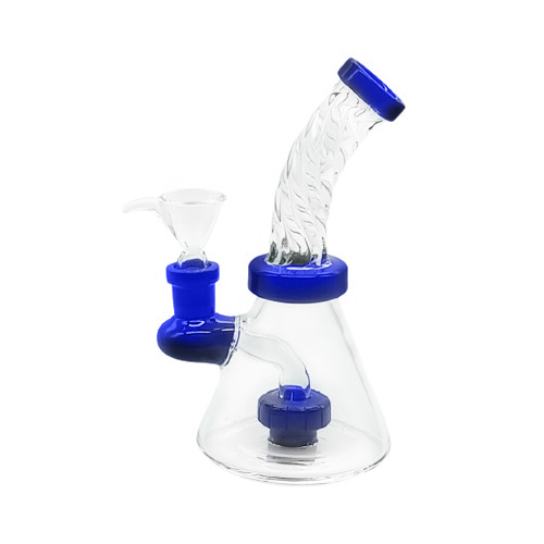 Blue Bong, Conical Twisted With Shower, 15 cm