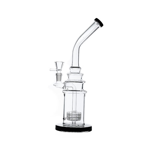 [SSC10139BK] Bong, black, Multi RIng Bong With Shower, 30cm