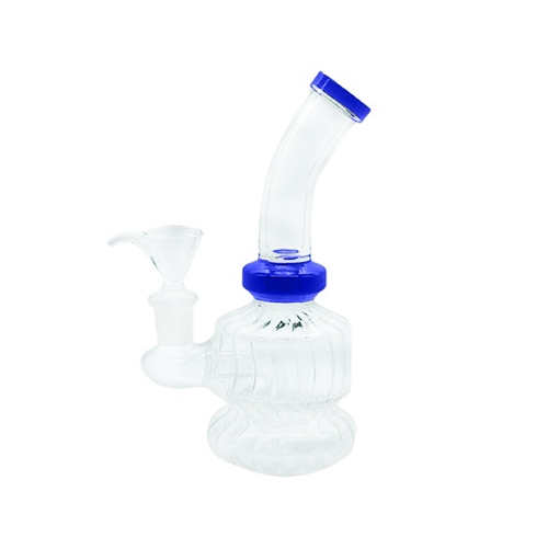 Bong, Blue Style, With Twisted Interior, 15 cm