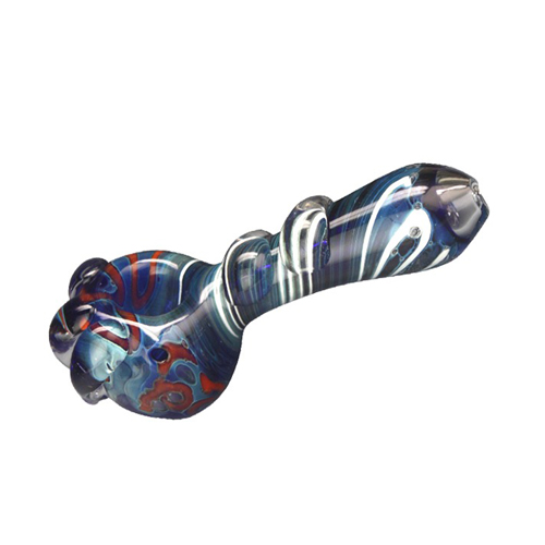 Farbig Glas Pipe, heavy, 13,5cm