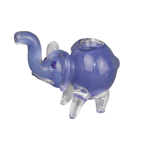 GLASS Elephant Pipe—approx. 10 cm High + 10 cm Long