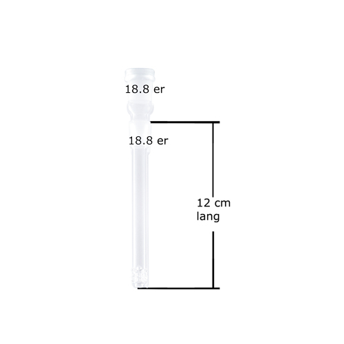 GLAS-Diffusor-Kupplung, 18.8er Schliff, 12cm lang