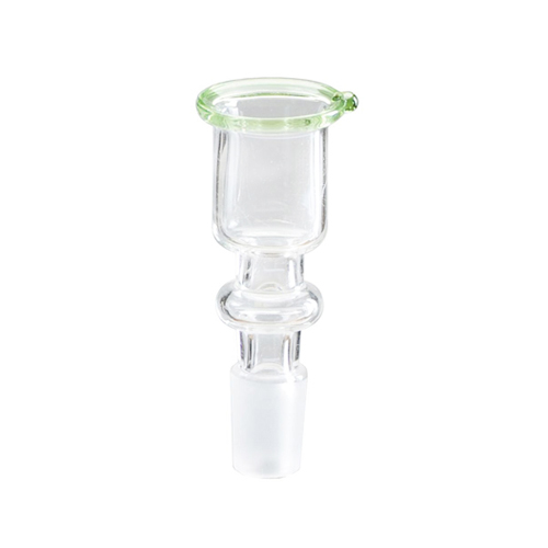 GLASS Plug-in Head, 14.5 cm Cylinder, Small, Green Rim