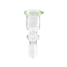 [EK4KG] GLASS Plug-in Head, 14.5 cm Cylinder, Small, Green Rim