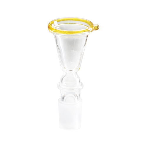 GLASS Plug-in Head, 18.8 mm Funnel, Large, Yellow Rim