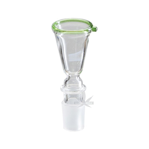 GLASS Plug-in Head, 18.8 mm Funnel, Large, Green Rim