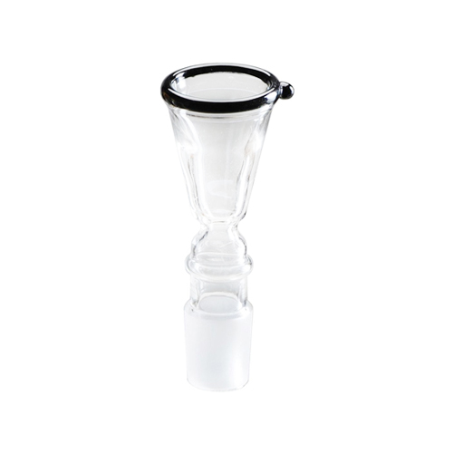 GLASS Plug-in Head, 18.8 mm Funnel, Large, Black Rim
