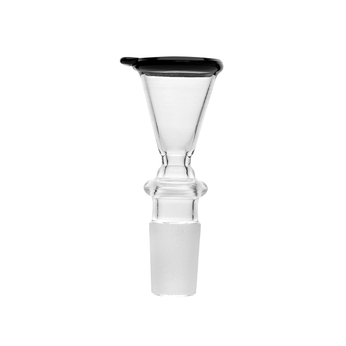 [EK18TS] GLASS Plug-in Head, 18.8 mm Funnel, Large, Black Rim