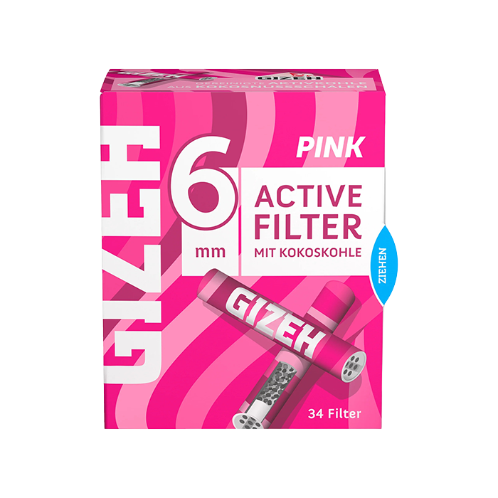 Gizeh ACTIV Filter Slim 1x34, PINK, 6mmø