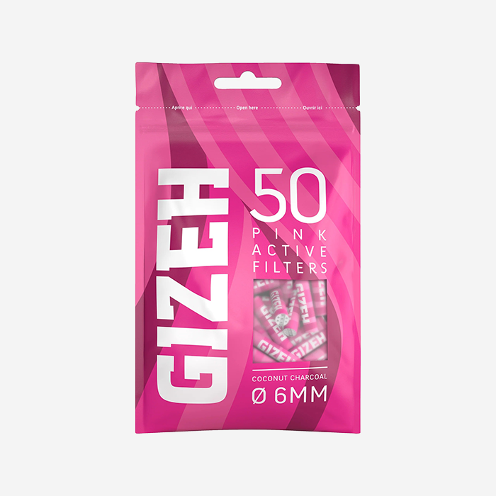 Gizeh ACTIV Filter Slim 1x50, PINK, 6mmø