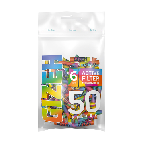 [ZU4RAIN] Gizeh ACTIV Filter Slim 1x50, RAINBOW, 6mmø