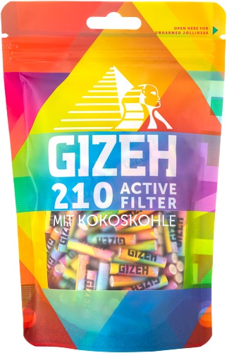 [ZU4S-210] Gizeh ACTIV Filter Slim 210, Rainbow, 6mmø