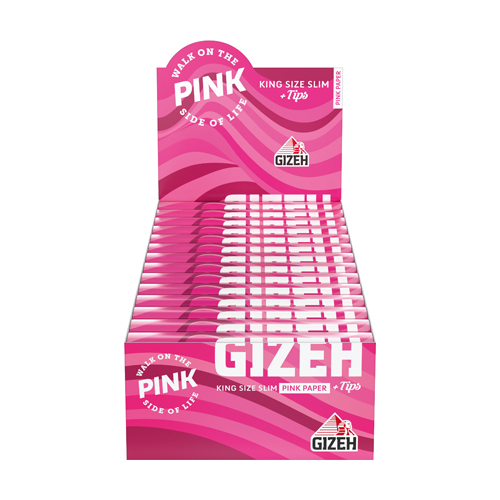 [ZI4SXPT] Gizeh KS Slim 26er, Pink mit Tips, Extra Fine