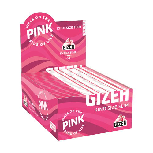 [ZI4XP] Gizeh King Size Slim PINK, VE50