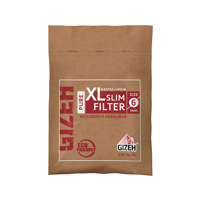 Gizeh Pure Xl-slim Filter 6mm-ve10