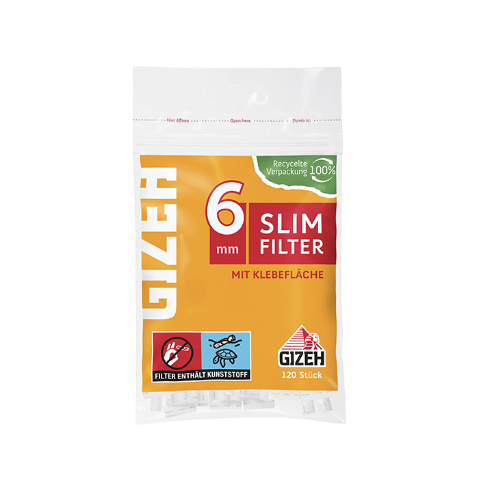Gizeh Slim Filter 6mmø, 20 Bags Á 120 Filters