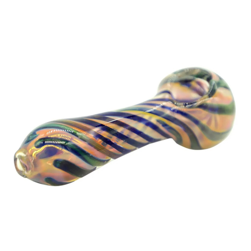 Glas Handpfeife, Glas Pfeife with Gold fuming, 10cm