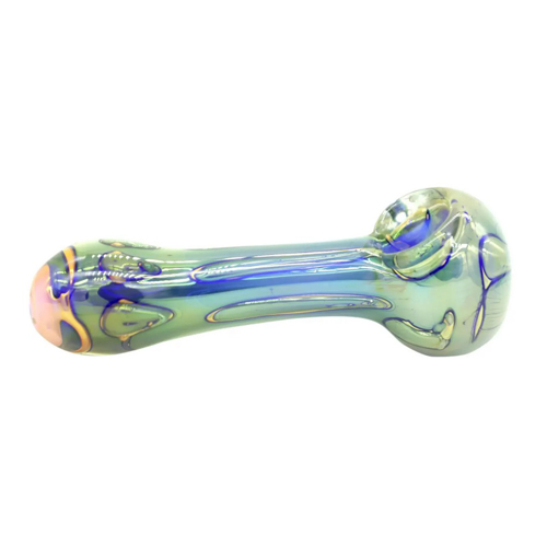 Glas Handpfeife,Glass Bubble Pfeife With Gold Fuming