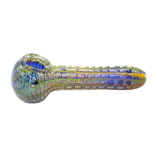 [SSC10015] Glas Handpfeife,Glass Bubble Pfeife With Gold Fuming
