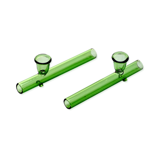 Glas Kawumm, Grün Shotgun Pipe, 12mm Ø, 10cm