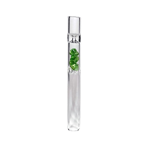 Glass One-hitter, Colored Crystals, 11.5 Cm, VE10