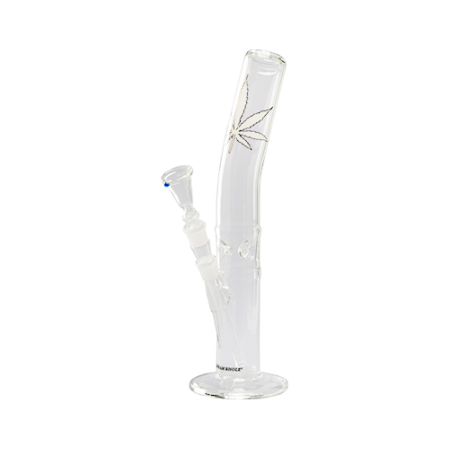 Glasbong / Icebong, 40 cm Höhe, gebogen, 18.8er