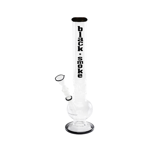 Glasbong Schwarz Smoke, 50mm Ø, 44cm, Ice, 18.8er