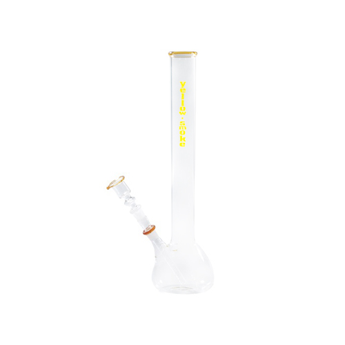 Glass Bong Yellow Smoke, 38 Cm, 42 mm Diameter, 14.5 mm Ground Joint