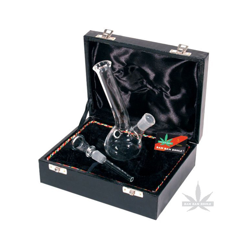 [GH1] Glass Bong In Case - GW1K - 16 cm - 14.5 Mm.