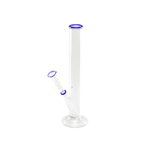 Glass Bong With Blue Edges, 35 cm Height, 14.5 mm