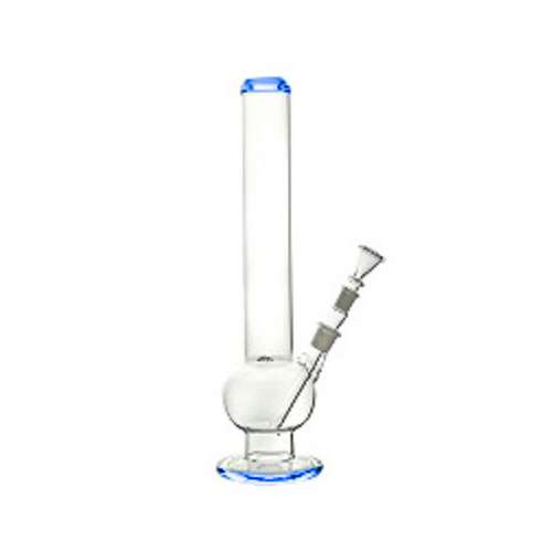 Glasbong mit blauen Rändern, 39cm