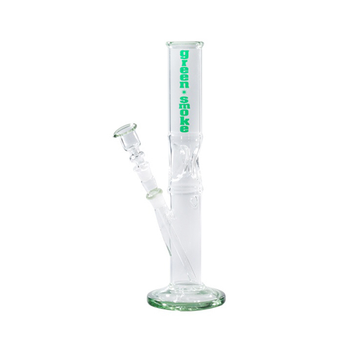 Glass Bong, 14.5 mm, 33 Cm, Green Smoke, Ice, 42 mm Ø