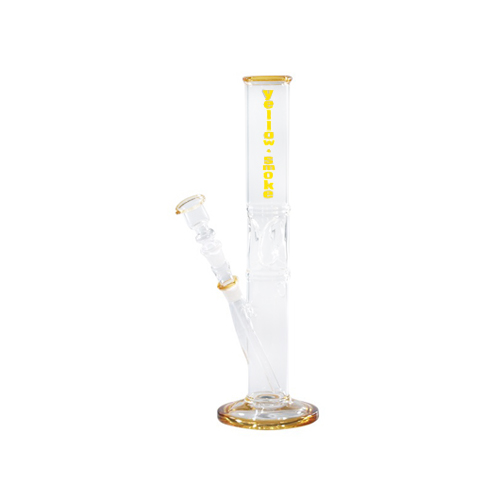 Glass Bong, 14.5 mm, 33 Cm, Yellow Smoke, Ice, 42 mm Ø