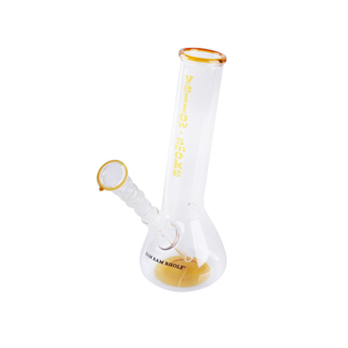 Glass Bong, 14.5 mm, 24 Cm, Yellow Smoke