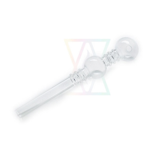 Glaspfeife, 2 Ball Oil Pfeife With 3 rings, 14cm