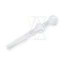 Glass Pipe, 2 Ball Oil Pipe With 3 Rings, 14 cm