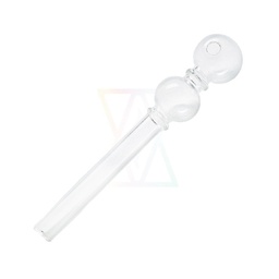[SSC10125] Glass Pipe, 2 Ball Oil Pipe With 1 Ring, 14 cm