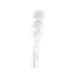 [SSC10127] Glass Pipe, 3 Bubble Oil Pipe, 15 cm