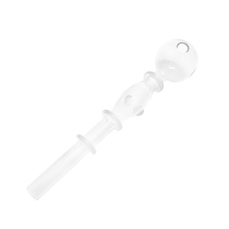 [SSC10099] Glass Pipe, Designer Oil Pipe Oval And Ring, 15cm