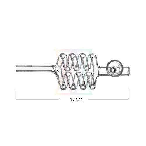 [SSC10100] Glaspfeife, Glas Double spiral Pipe, 17cm
