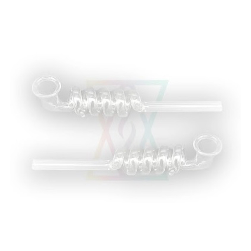 Glaspfeife, Glas spiral Pipe, 17cm
