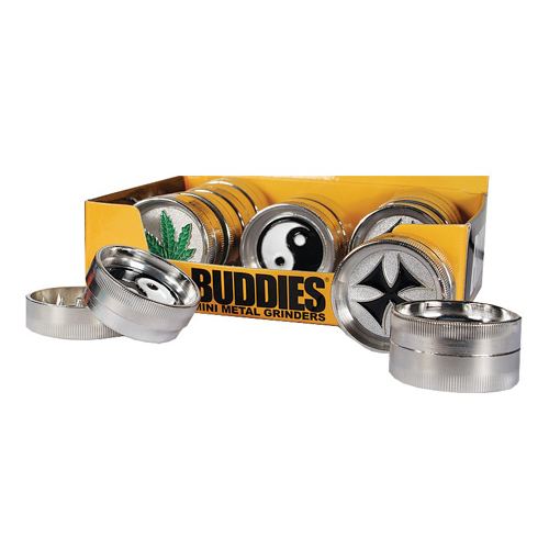 Grinder Mini Metall Buddies, BOX12, 40mmØ, 2-teilig