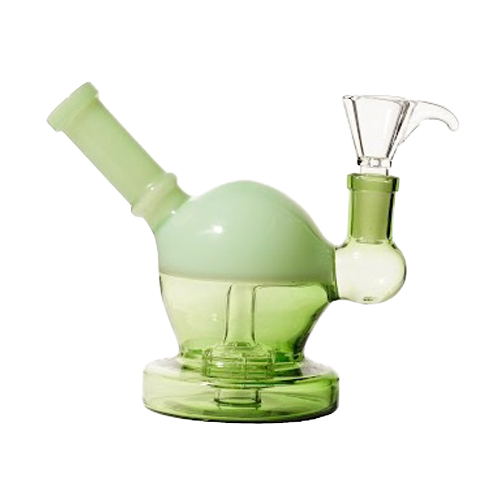 Green Mini Ball Bong, 15 Cm, 14.5 mm Ground Joint