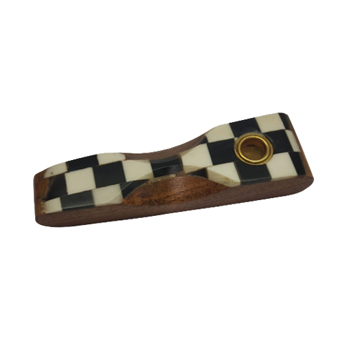 [SB11] Wooden Pipe, Flat, approx. 10 Cm, Screw-on