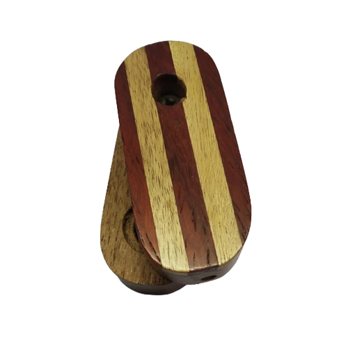 Wooden Pipe, Flat, approx. 5.5 Cm, Screw-on