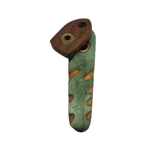 Wooden Pipe, Flat, approx. 9.5 Cm, Screw-on