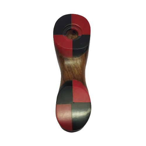 [SB15] Wooden Pipe, Flat, approx. 9 Cm, Screw-on