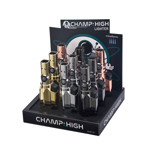 [HP65] Lighter 4-blue-flames, PU 9